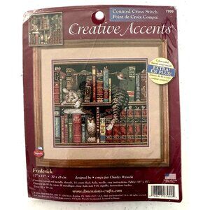 Creative Accents "Frederick" Cat in Library 12" x 11"